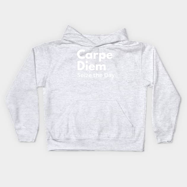 Carpe Diem Kids Hoodie by winsteadwandering